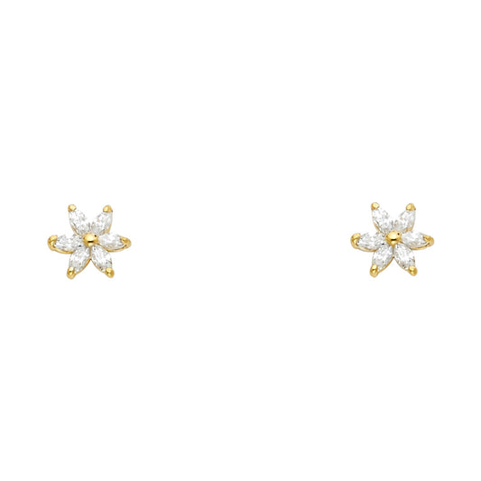 Assorted Stud Earrings with Screw Back - 14K GOLD - ST231