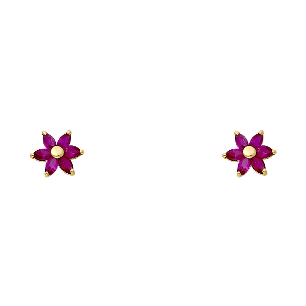 Assorted Stud Earrings with Screw Back - 14K GOLD - ST234