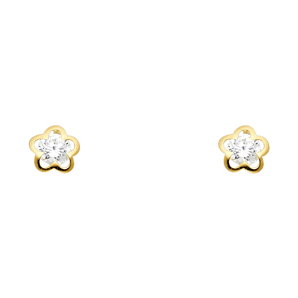 Assorted Stud Earrings with Screw Back - 14K GOLD - ST235