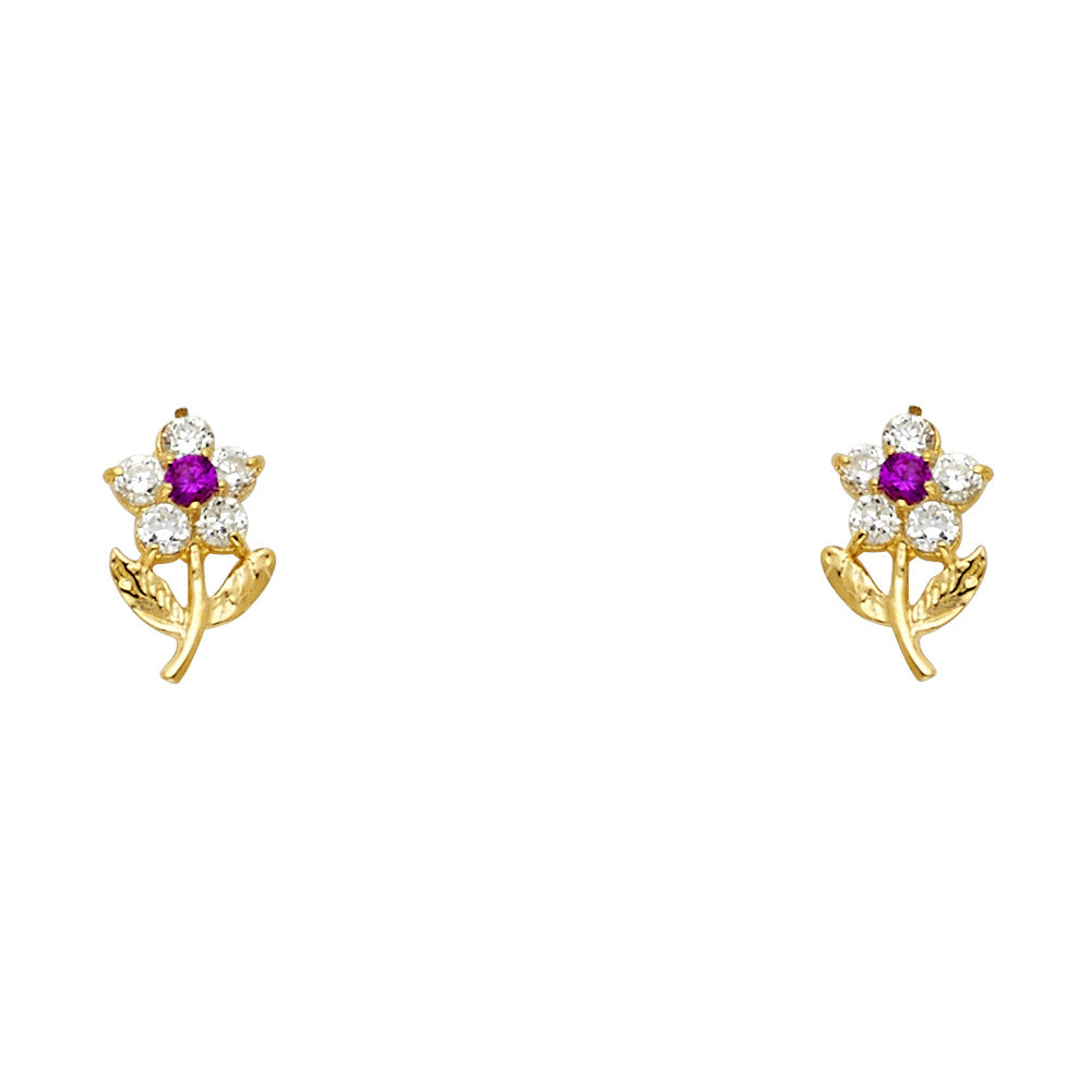 Assorted Stud Earrings with Screw Back - 14K GOLD - ST239