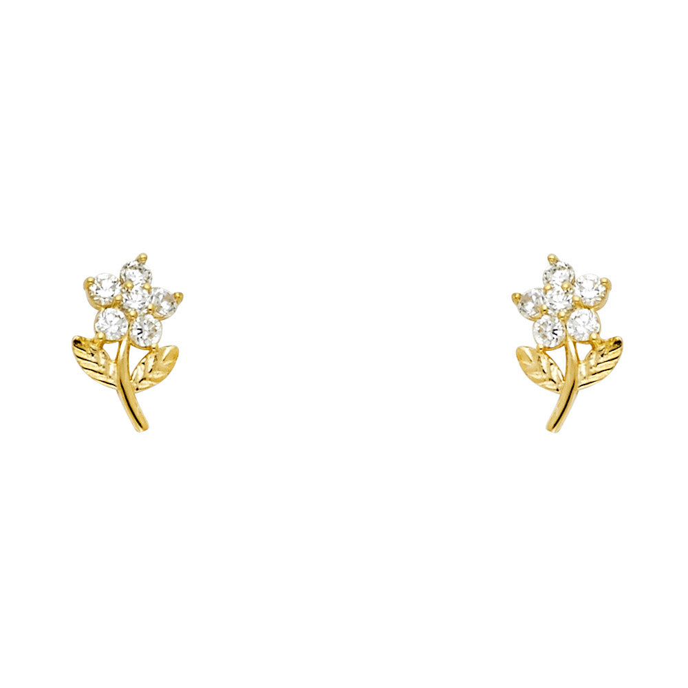 Assorted Stud Earrings with Screw Back - 14K GOLD - ST240