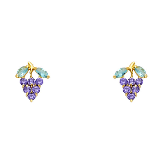 Assorted Stud Earrings with Screw Back - 14K GOLD - ST241