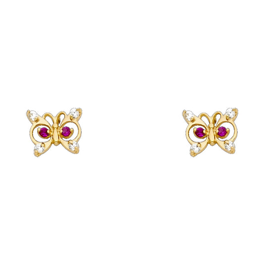 Assorted Stud Earrings with Screw Back - 14K GOLD - ST251