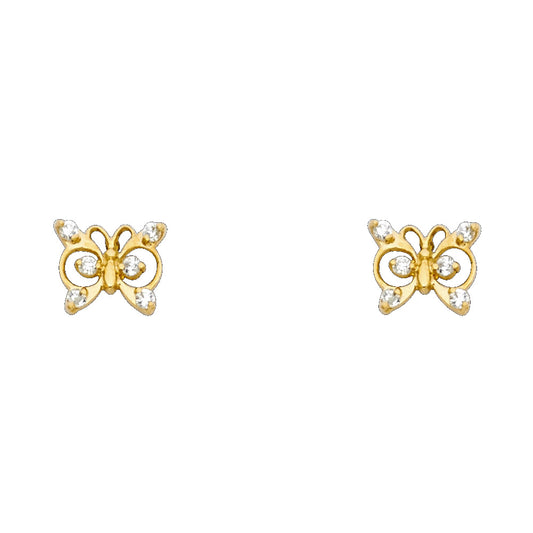 Assorted Stud Earrings with Screw Back - 14K GOLD - ST252