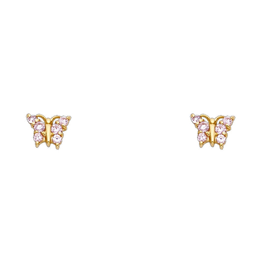 Assorted Stud Earrings with Screw Back - 14K GOLD - ST255