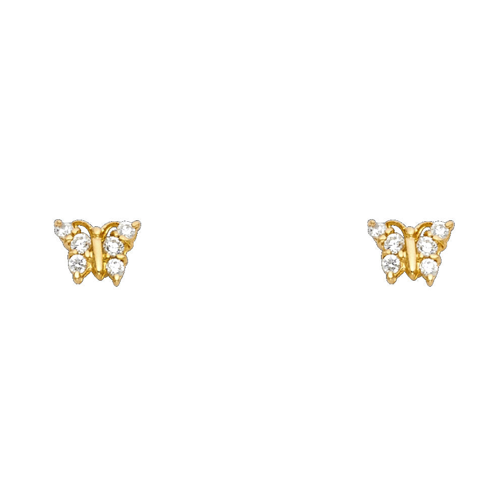 Assorted Stud Earrings with Screw Back - 14K GOLD - ST256