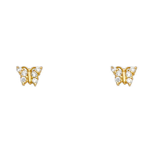 Assorted Stud Earrings with Screw Back - 14K GOLD - ST256