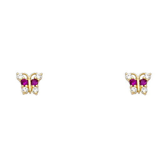 Assorted Stud Earrings with Screw Back - 14K GOLD - ST257