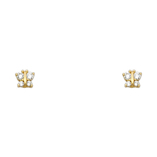 Assorted Stud Earrings with Screw Back - 14K GOLD - ST258