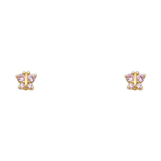 Assorted Stud Earrings with Screw Back - 14K GOLD - ST259