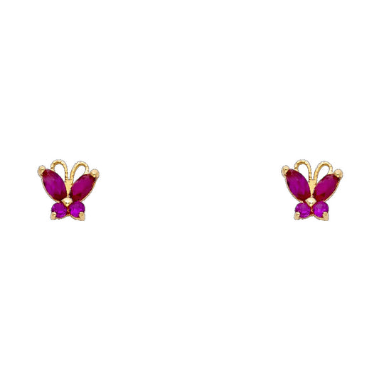 Assorted Stud Earrings with Screw Back - 14K GOLD - ST261