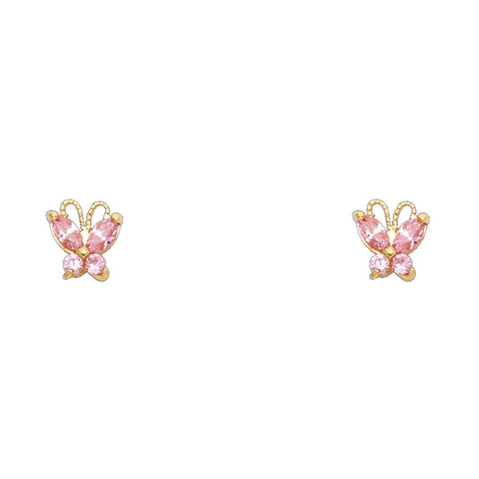 Assorted Stud Earrings with Screw Back - 14K GOLD - ST262