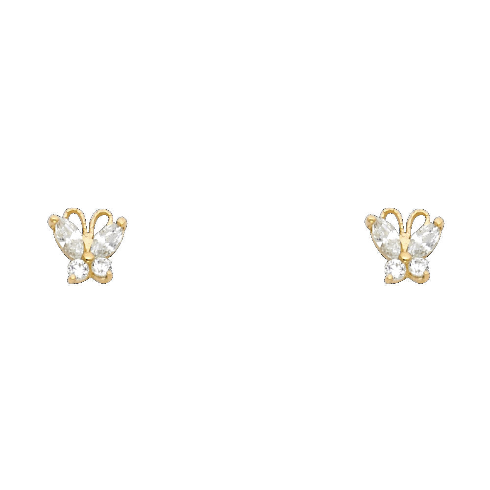 Assorted Stud Earrings with Screw Back - 14K GOLD - ST263