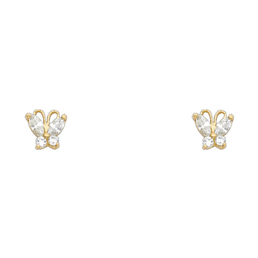 Assorted Stud Earrings with Screw Back - 14K GOLD - ST263