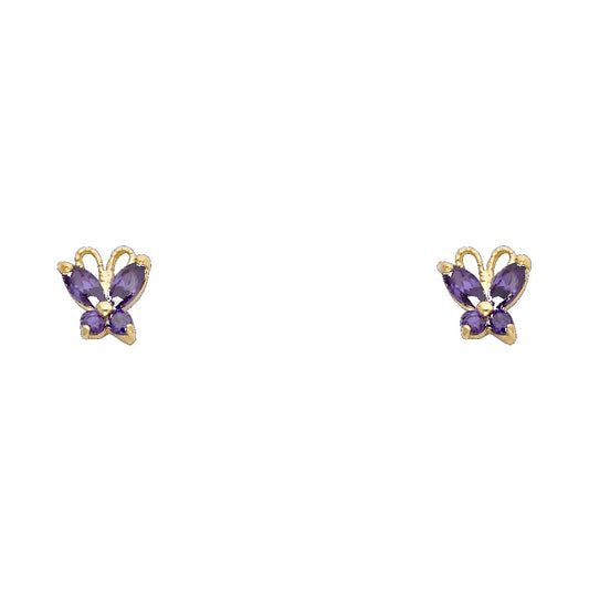 Assorted Stud Earrings with Screw Back - 14K GOLD - ST264