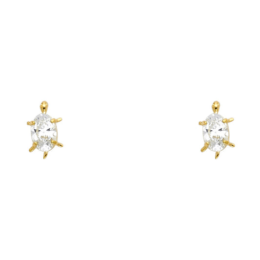 Assorted Stud Earrings with Screw Back - 14K GOLD - ST271