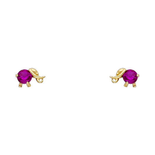 Assorted Stud Earrings with Screw Back - 14K GOLD - ST279