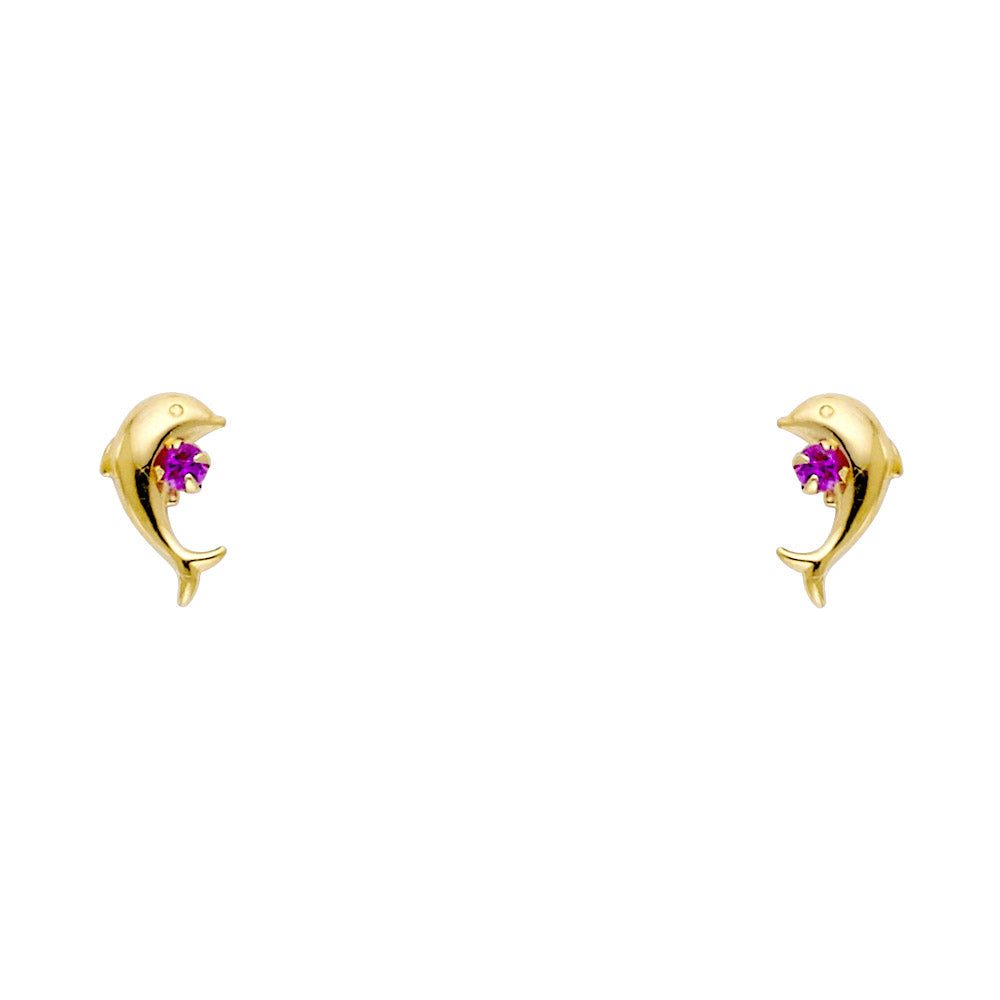 Assorted Stud Earrings with Screw Back - 14K GOLD - ST281