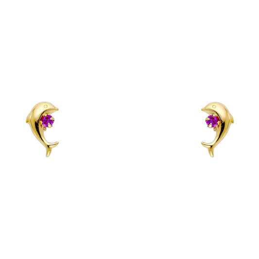 Assorted Stud Earrings with Screw Back - 14K GOLD - ST281