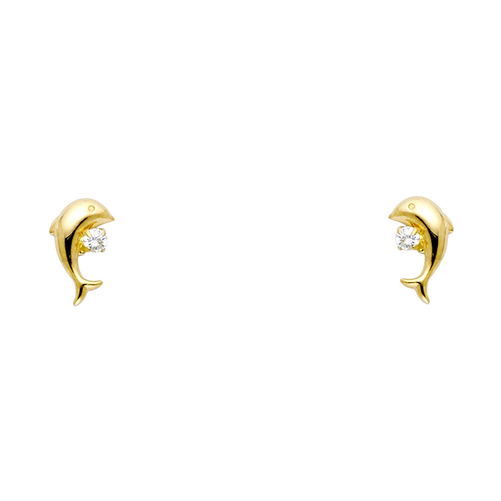 Assorted Stud Earrings with Screw Back - 14K GOLD - ST282