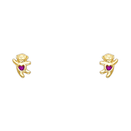 Assorted Stud Earrings with Screw Back - 14K GOLD - ST288