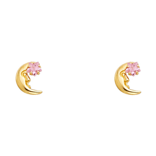 Assorted Stud Earrings with Screw Back - 14K GOLD - ST292