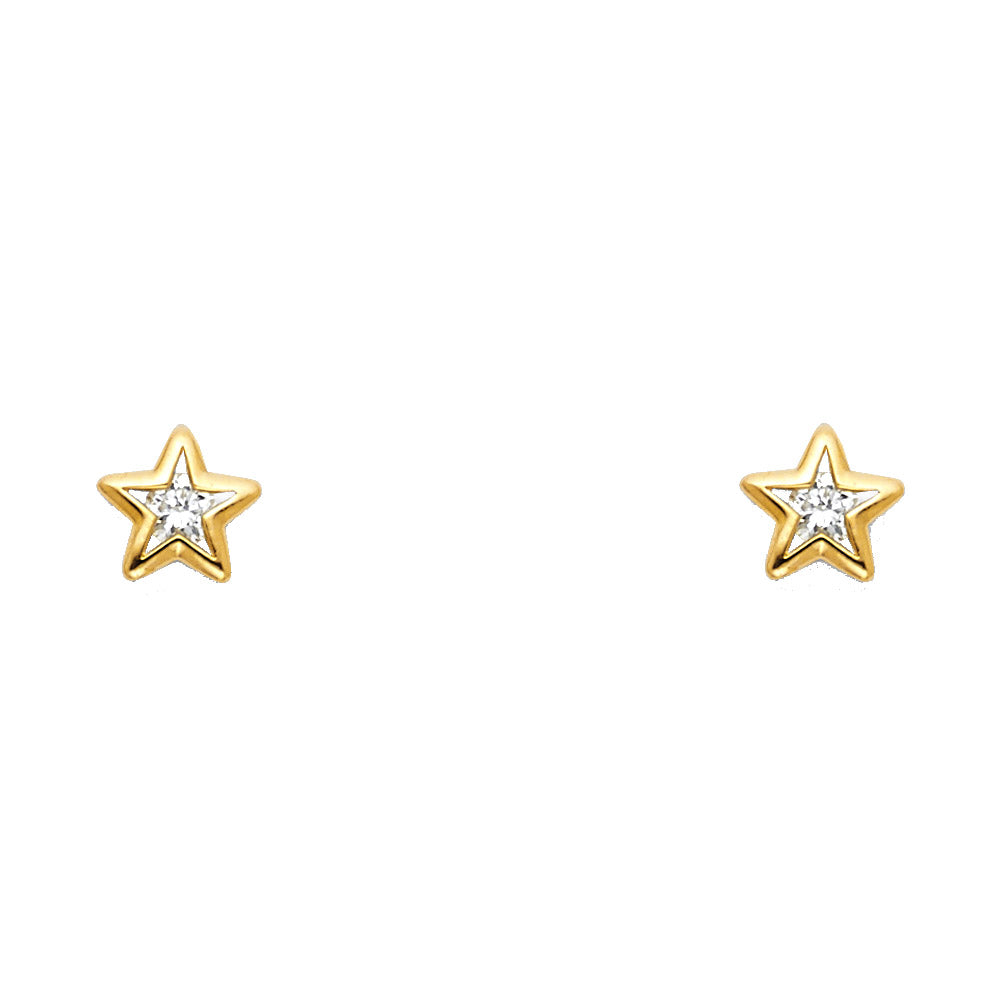 Assorted Stud Earrings with Screw Back - 14K GOLD - ST298