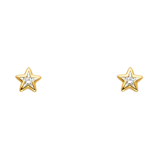 Assorted Stud Earrings with Screw Back - 14K GOLD - ST298