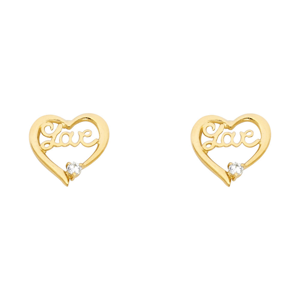 Assorted Stud Earrings with Screw Back - 14K GOLD - ST314