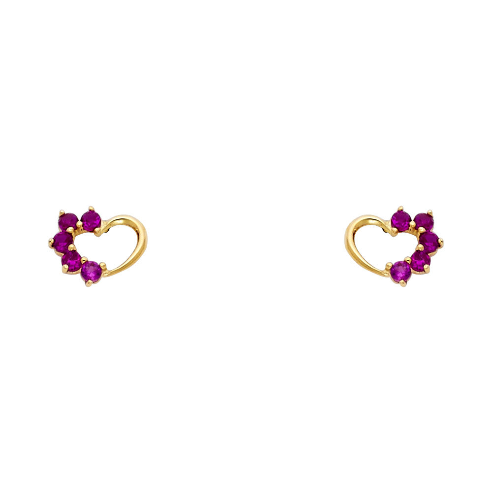 Assorted Stud Earrings with Screw Back - 14K GOLD - ST315