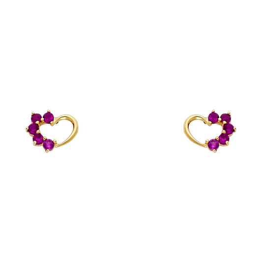 Assorted Stud Earrings with Screw Back - 14K GOLD - ST315