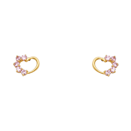 Assorted Stud Earrings with Screw Back - 14K GOLD - ST316