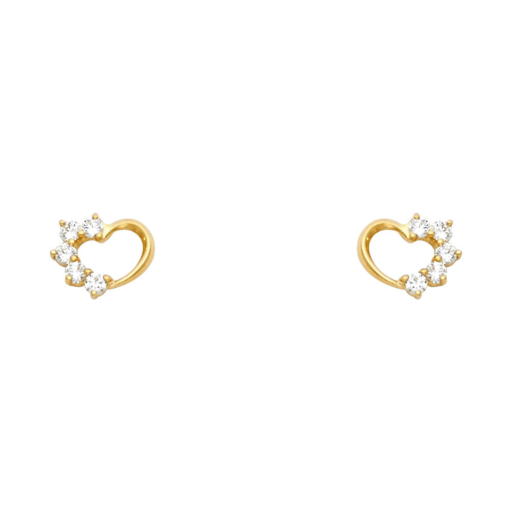 Assorted Stud Earrings with Screw Back - 14K GOLD - ST317