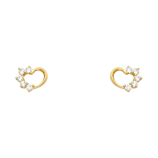 Assorted Stud Earrings with Screw Back - 14K GOLD - ST317