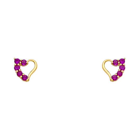 Assorted Stud Earrings with Screw Back - 14K GOLD - ST318