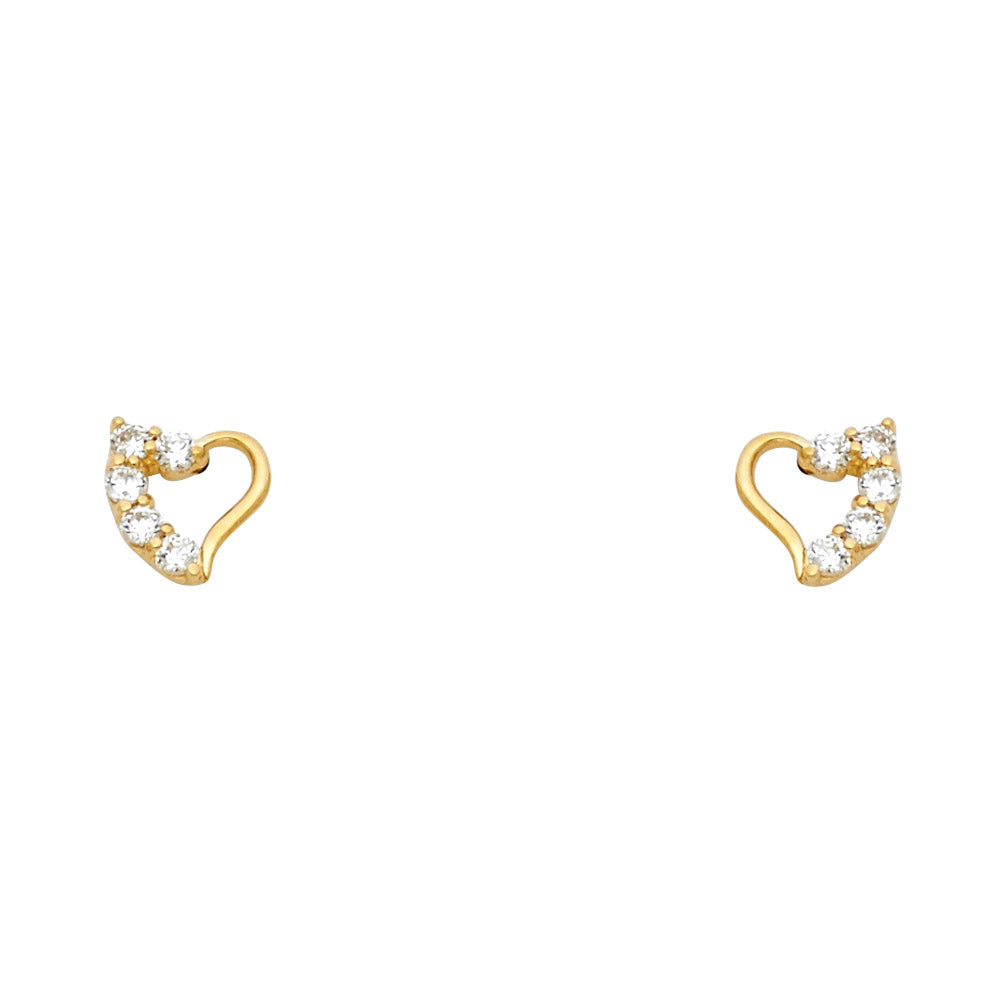 Assorted Stud Earrings with Screw Back - 14K GOLD - ST320