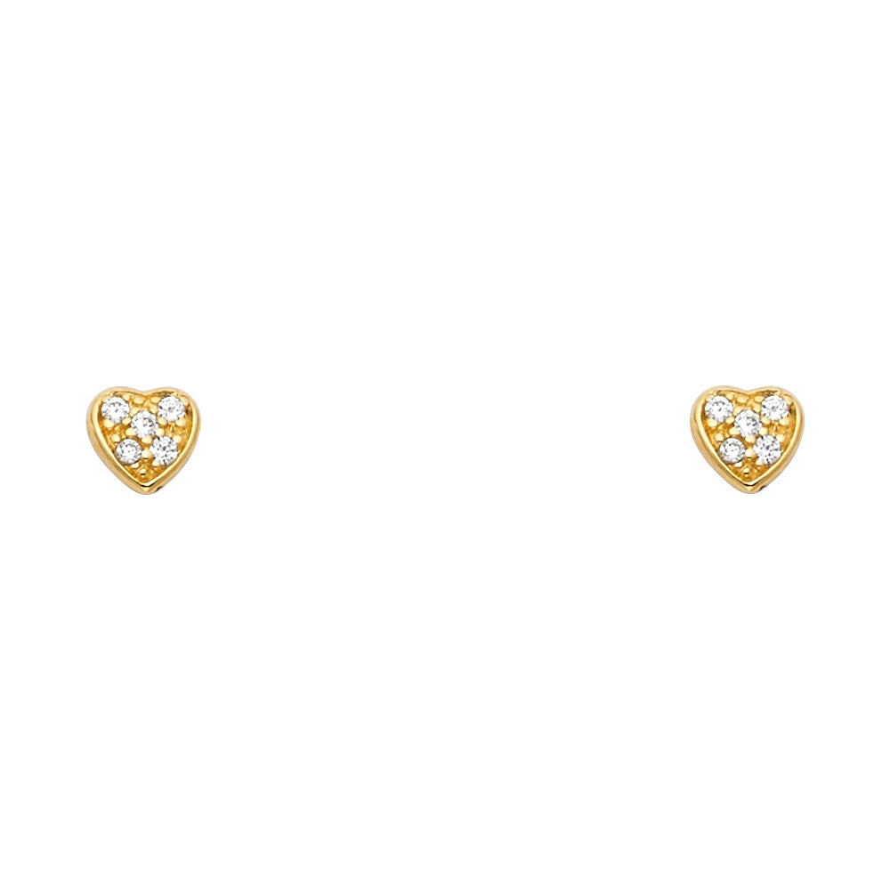 Assorted Stud Earrings with Screw Back - 14K GOLD - ST323