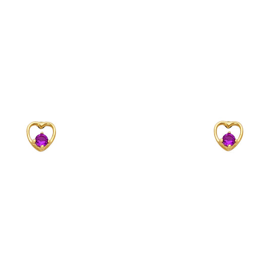 Assorted Stud Earrings with Screw Back - 14K GOLD - ST324