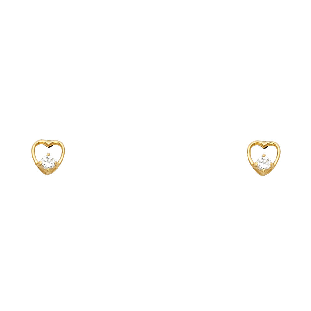 Assorted Stud Earrings with Screw Back - 14K GOLD - ST325