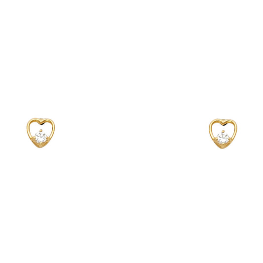 Assorted Stud Earrings with Screw Back - 14K GOLD - ST325