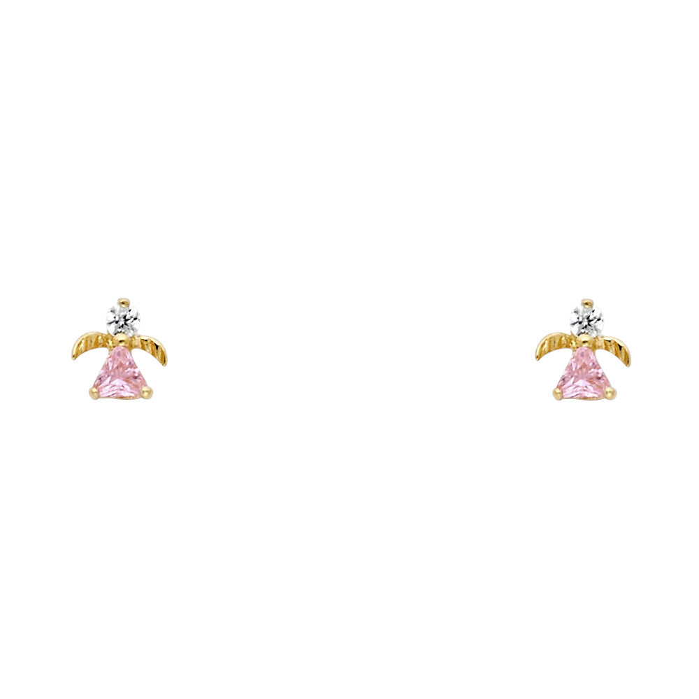 Assorted Stud Earrings with Screw Back - 14K GOLD - ST337