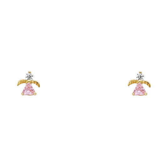 Assorted Stud Earrings with Screw Back - 14K GOLD - ST337