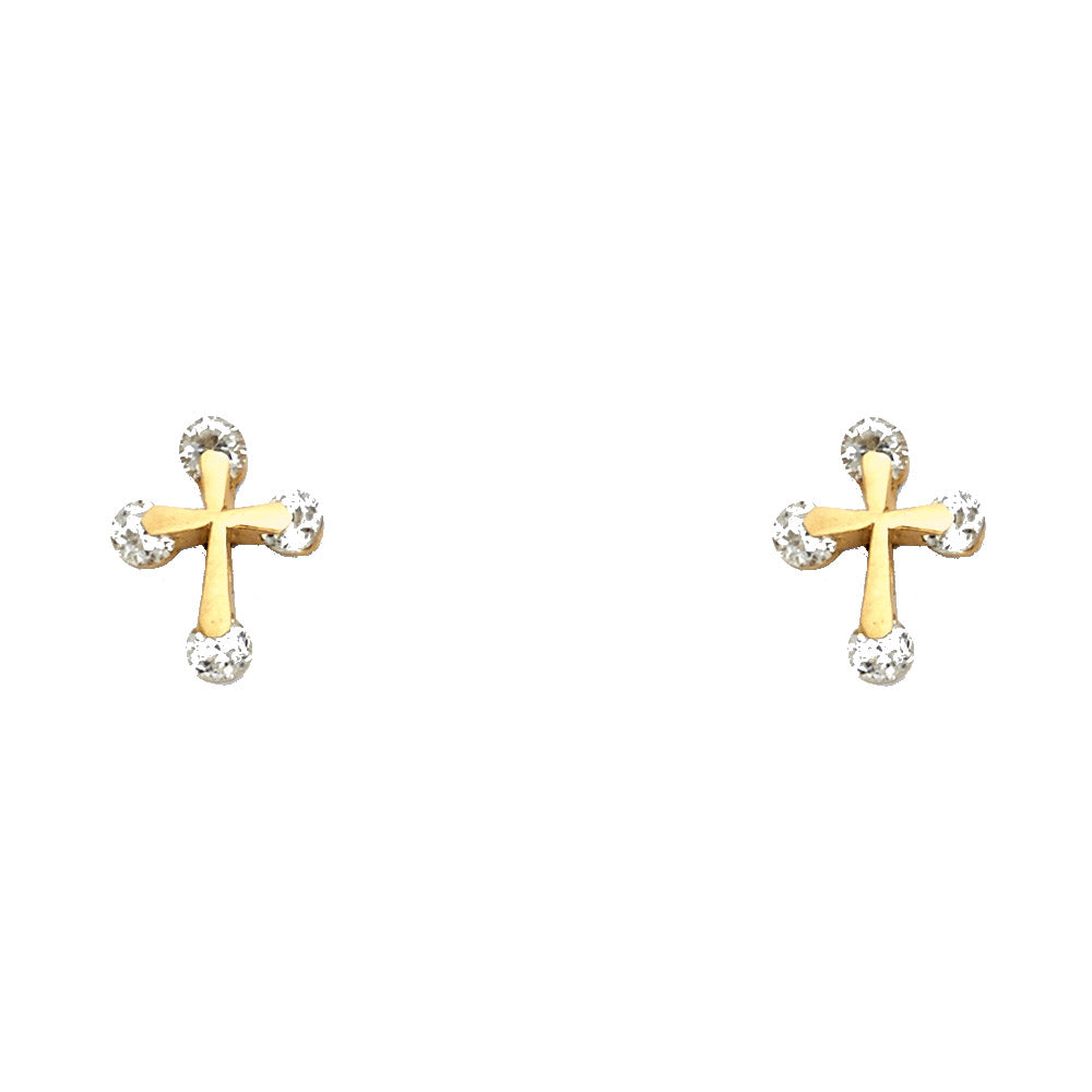 Assorted Stud Earrings with Screw Back - 14K GOLD - ST344