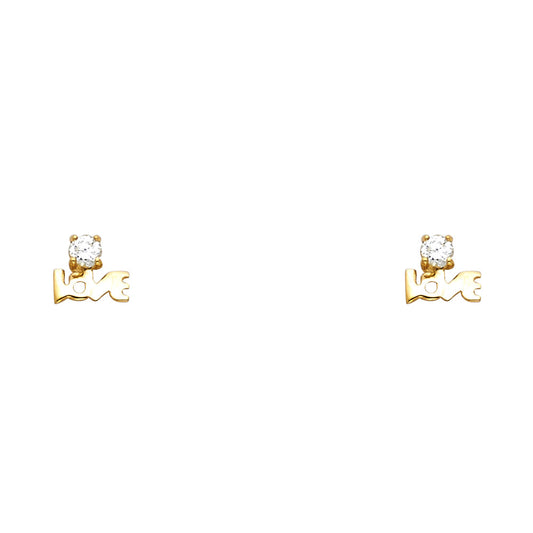 Assorted Stud Earrings with Screw Back - 14K GOLD - ST347