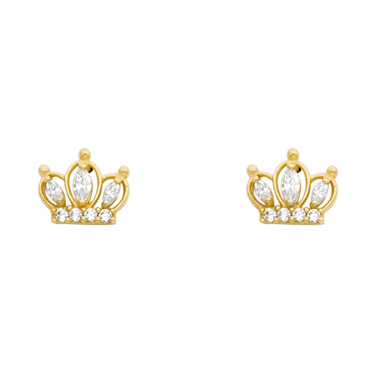 Assorted Stud Earrings with Screw Back - 14K GOLD - ST352