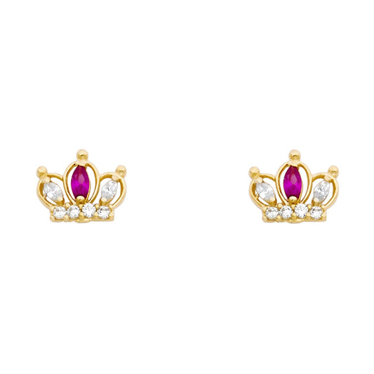 Assorted Stud Earrings with Screw Back - 14K GOLD - ST353