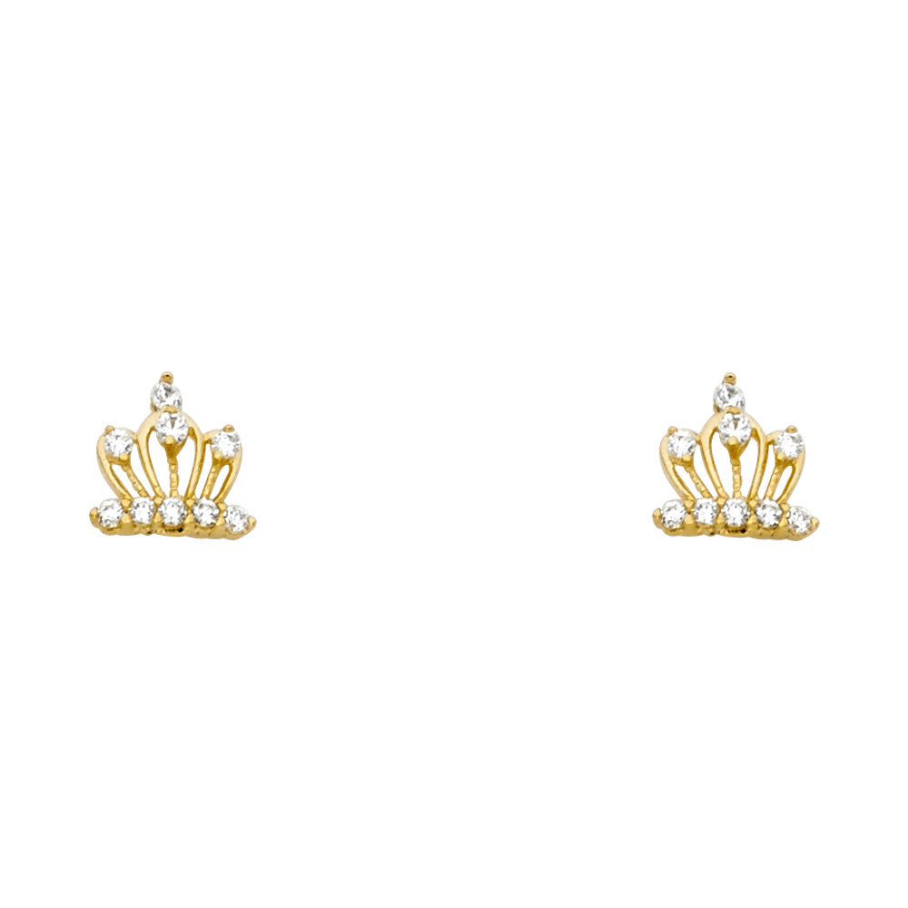 Assorted Stud Earrings with Screw Back - 14K GOLD - ST354