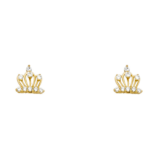 Assorted Stud Earrings with Screw Back - 14K GOLD - ST354