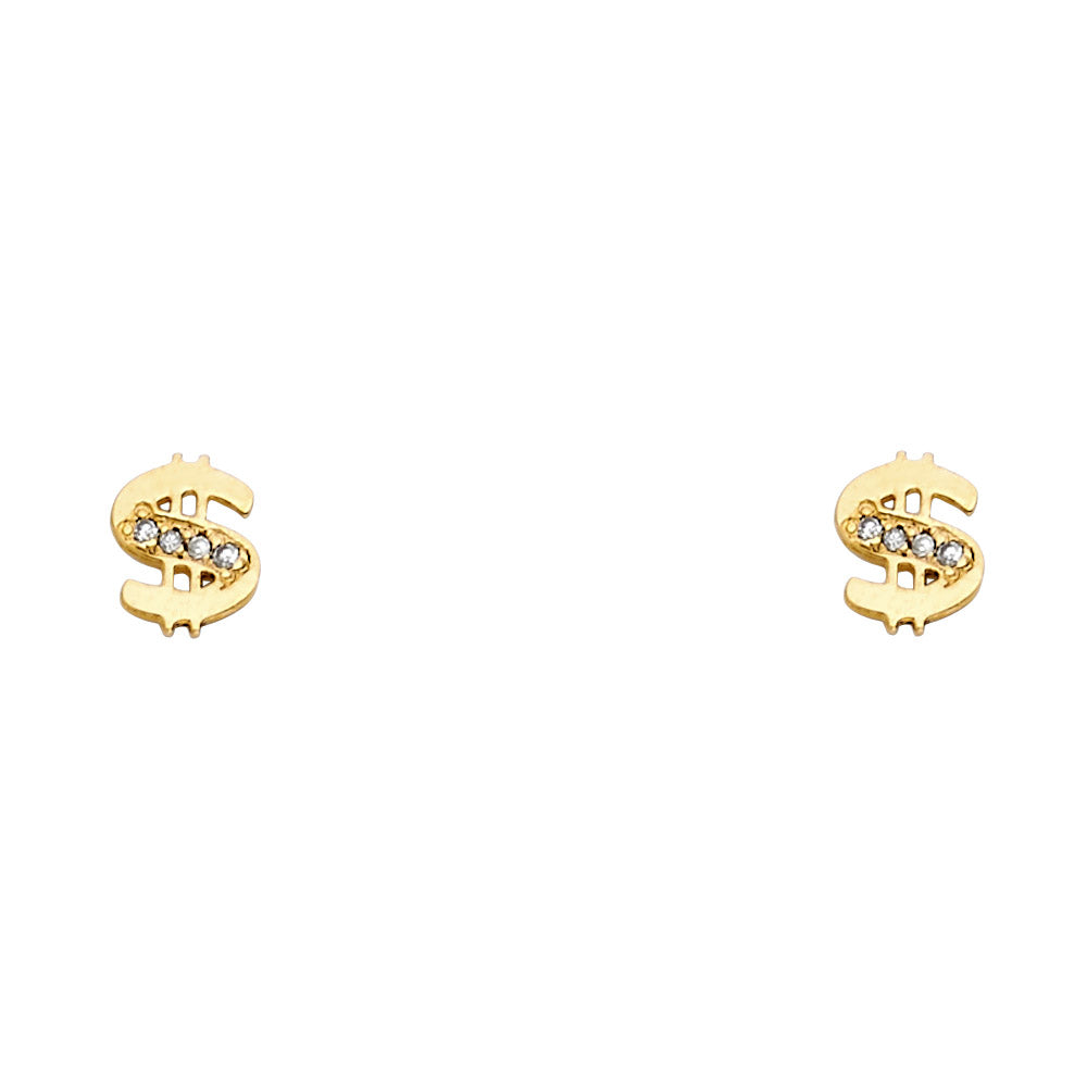 Assorted Stud Earrings with Screw Back - 14K GOLD - ST355