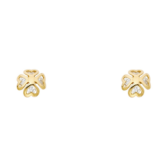 Assorted Stud Earrings with Screw Back - 14K GOLD - ST357